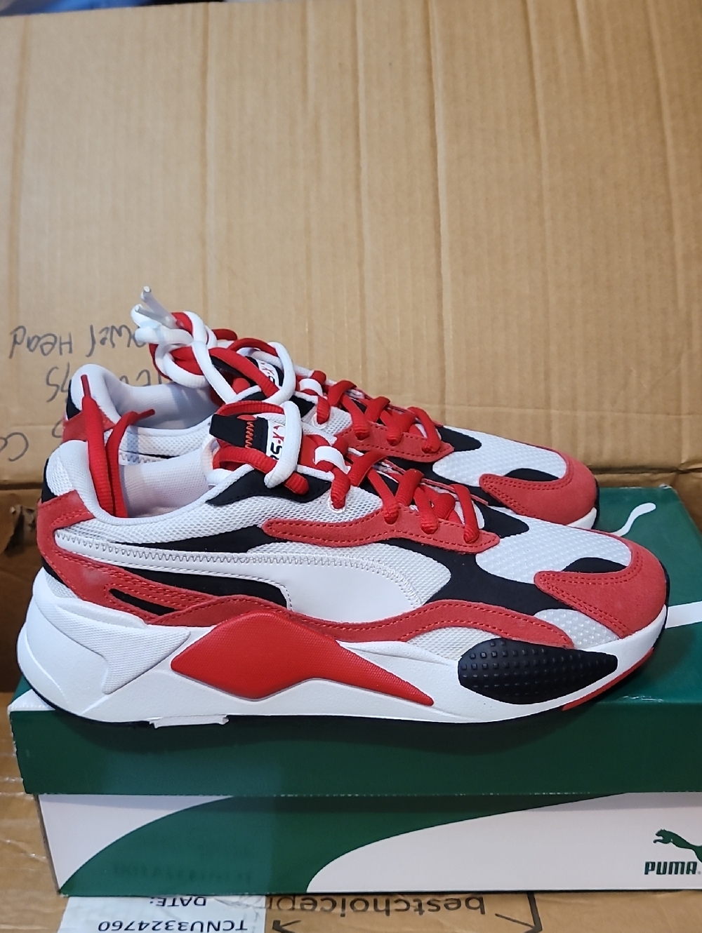 Puma Red White Black RS-X Inspired Sneakers Size 8.5